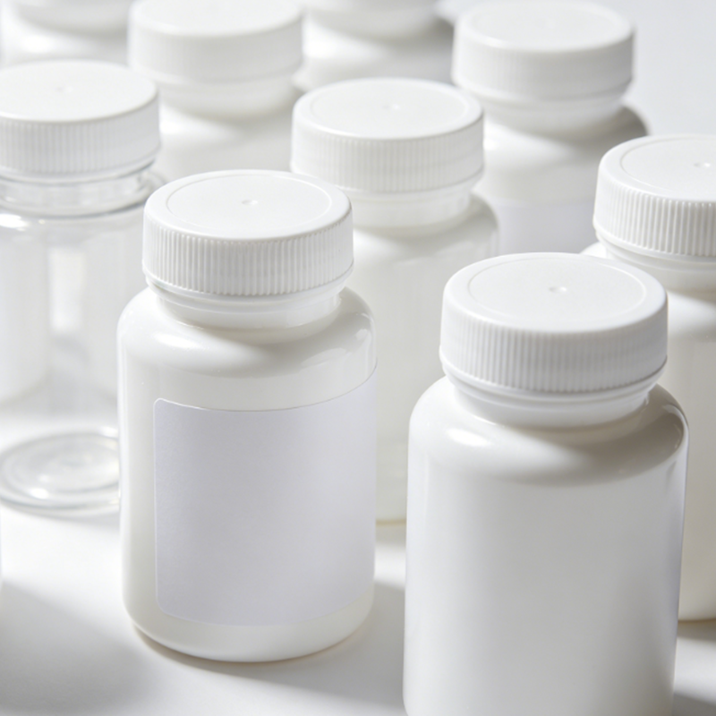 50ml 100ml Okrągła pigułka z HDPE Pusta plastikowa butelka