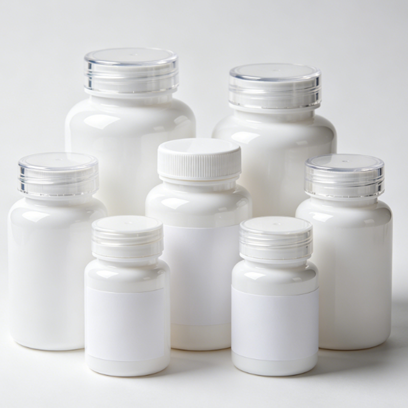 50ml 100ml Okrągła pigułka z HDPE Pusta plastikowa butelka